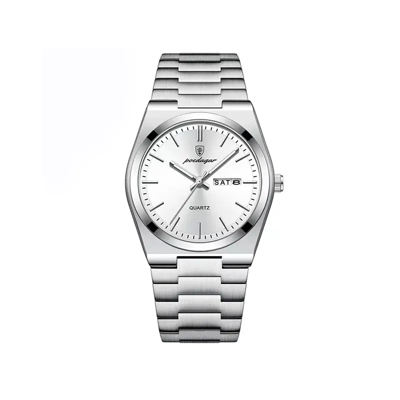 Poedagar Silver Dial Couple Watch- 786